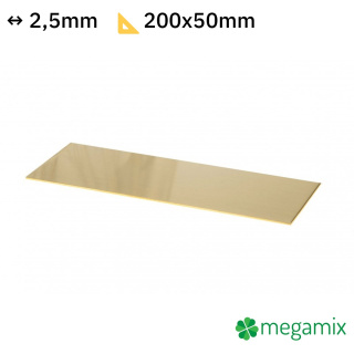 Messingblech 200x50x2,5 mm