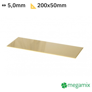 Messingblech 200x50x5,0 mm