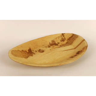 Schüssel aus gepressten Palmblättern 17x26x2cm organisch