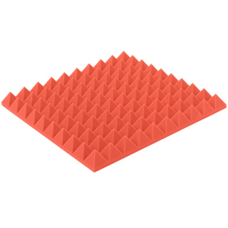 Akustikplatte melonenrot PYRAMIDE 50×50 cm Dicke 5 cm