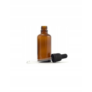Glasflasche braun 100ml mit Pipette und Tropfer
