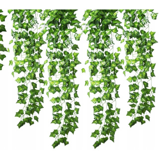 Künstlicher Efeu für Balkon 6 Stück 2m Wanddekoration