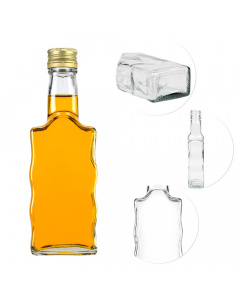 Glasflasche 200ml 18cm WAVE