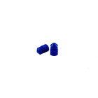 Zátka PE karbovaná do skúmaviek 16 mm, modrá - balenie 500 ks