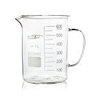 Niedriger Becher mit Griff und Ausguss, 100 ml, Borosilikatglas (BORO 3.3), ISO 3819, DIN 12331