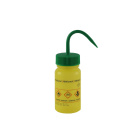 Striekacia fľaša LDPE 500 ml s potlačou METANOL, široké hrdlo GL 50 mm, žltá