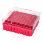Kryobox zum Einfrieren, 100 Plätze, 1,5–2,0 ml, rosa – PC, -190 bis +121 °C, autoklavierbar