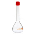 Messbecher aus Glas, 50 ml, Klasse A, braune Skala, Gewinde GL18, mit Zertifikat