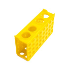 Multiständer für Reagenzgläser 4in1, klein, gelb – PP, 170 × 90 × 50 mm, Laboratorium