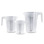 Kadička plastová PP 500 ml s uchom, čierna stupnica