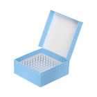 Kartónová krabička na skúmavky 100 miest, výška 54 mm, modrá - ID-Color™ CryoKING