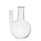Doppelhalskolben mit rundem Boden, gerade Hälse, 250 ml, Schliffe 29/32 und 14/23, Borosilikatglas (BORO 3.3)