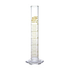 Messzylinder aus Glas, 50 ml, Klasse B, braune Skala, sechseckige Glasbasis