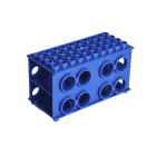 Falcon Reagenzglashalter, verstärkt, 8 Plätze – PP, blau, 200 × 120 × 95 mm