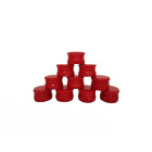 Abdeckung Aluminium-Schraubverschluss 28/18 mm 50 Stück rot