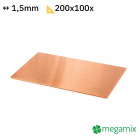Kupferplatte 200x100x1,5 mm