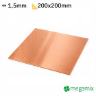 Kupferplatte 200x200x1,5 mm