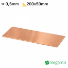 Kupferplatte 200x50x0,5 mm
