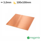 Kupferplatte 100x100x3,0 mm