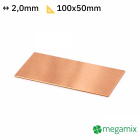 Kupferplatte 100x50x2,0 mm