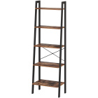 Bücherregal 56x34x172cm rustikales braunes Holzmetall