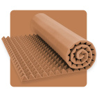 Akustikpaneelschaum Pyramide 200×100 cm 6 cm braun