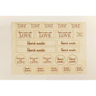 Aufkleber-Set HAND MADE WITH LOVE 23-tlg