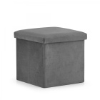 Klappsitz mit Stauraum L 36x38x38cm grauer Samt
