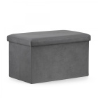 Klappsitz mit Stauraum XL 38x61x38cm grauer Samt