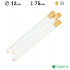 Reagenzgläser aus Glas 75 mm Durchmesser 12 mm 10 Stk