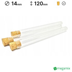 Reagenzgläser aus Glas mit Korken 120 mm Durchmesser 14 mm 10 Stk