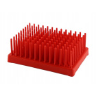 Reagenzglasständer Igel, 96 Plätze 13mm rot