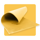 Akustikpaneel Schaum Wellen 200×100 cm 2 cm gelb