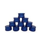 Abdeckung Aluminium-Schraubverschluss 28/18 mm 50 Stück blau