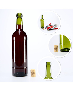 Glasweinflasche 750ml oliv