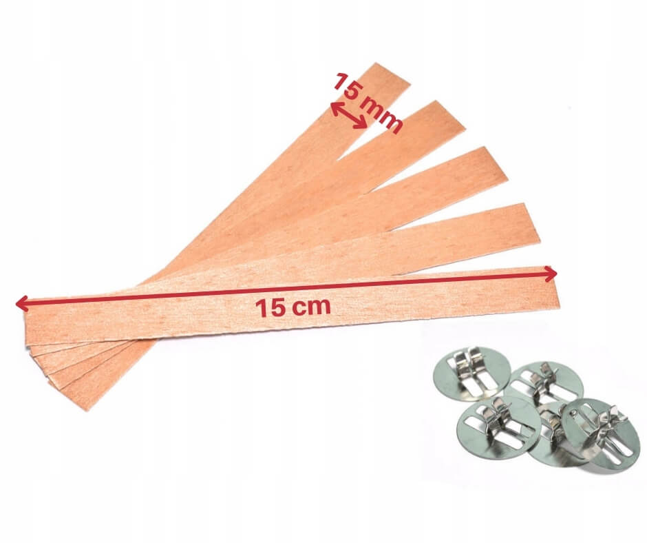 Holzdochte mit Halterungen 15 cm 50 Stück megamix.sk
