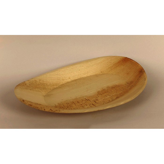Schüssel aus gepressten Palmblättern 17x26x2cm organisch