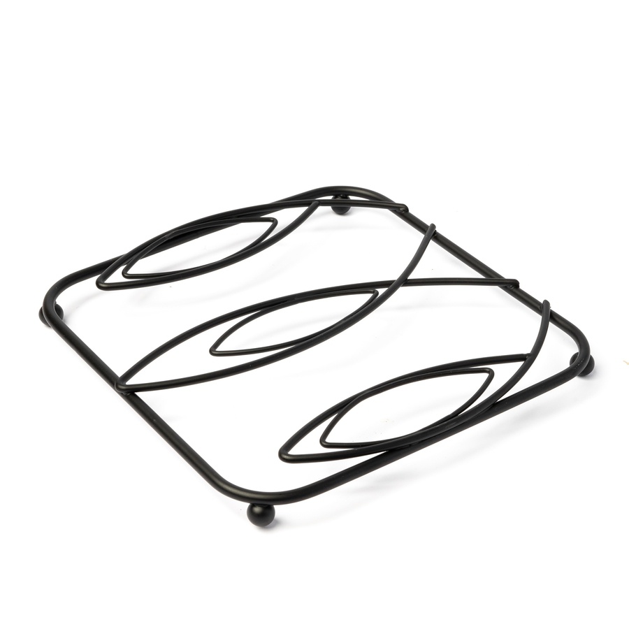 Topfuntersetzer Leaf 17 cm schwarz