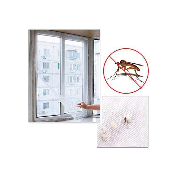 Fliegengitter für Fenster 180x150cm + Klettverschluss weiß megamix.sk