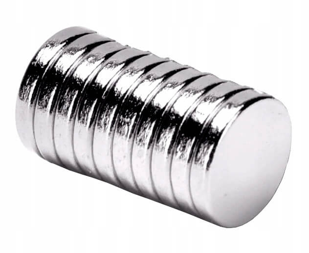 starker Neodym Magnet zylindrisch 10x1mm 10 Stück megamix.sk