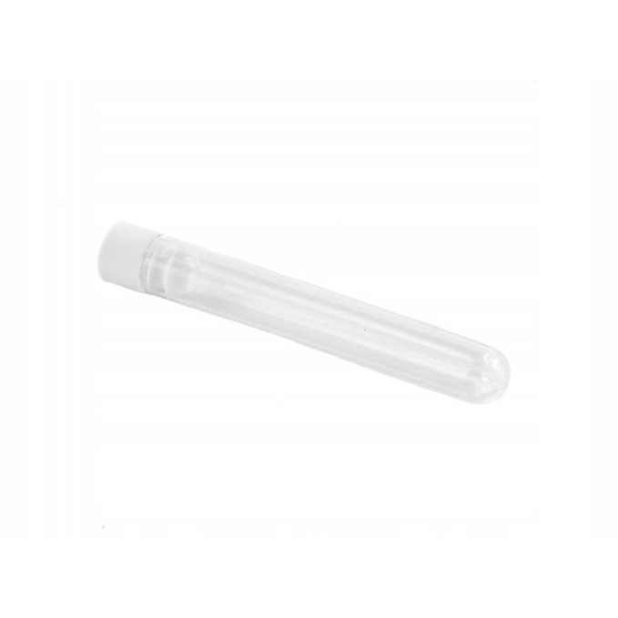 PS-Reagenzglas 12x75mm mit weißem Verschluss 50 Stück megamix.sk