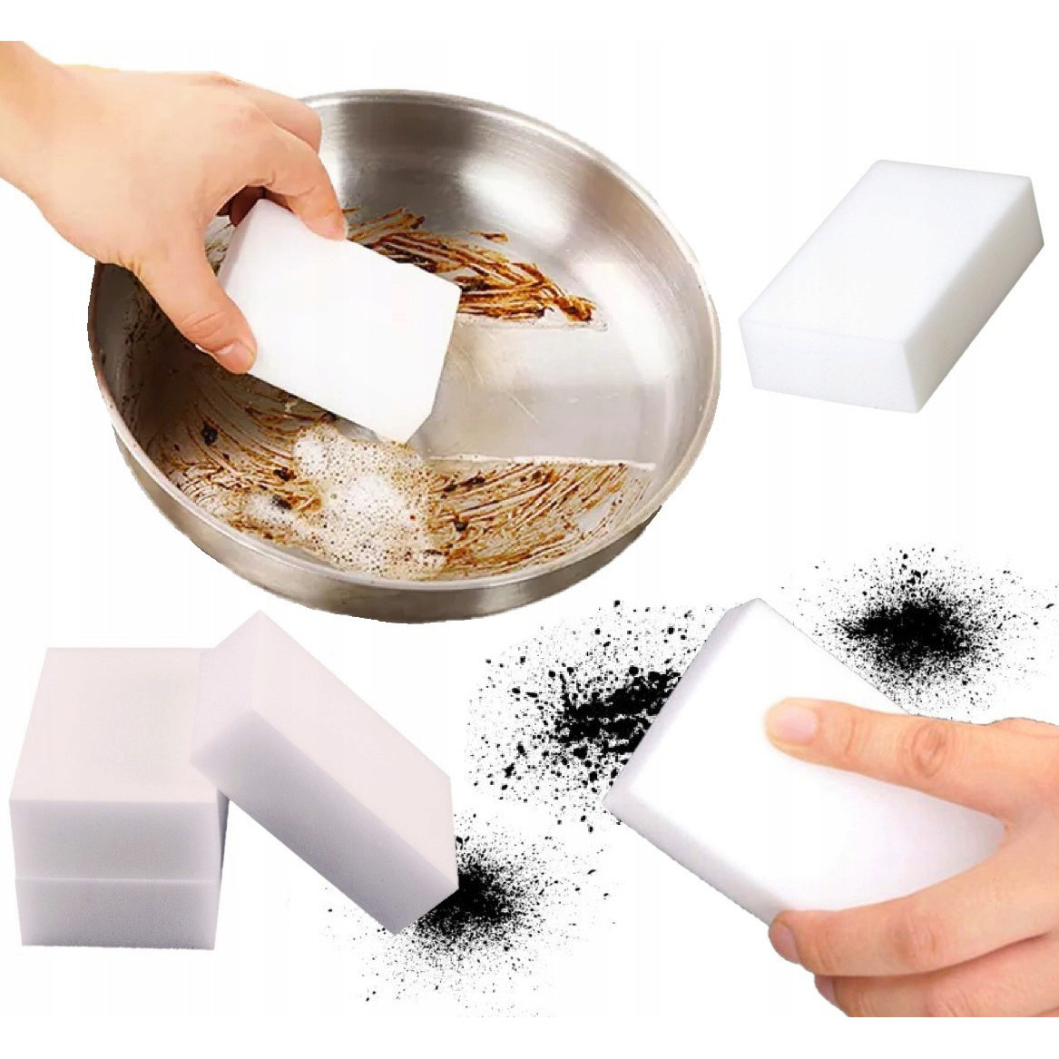Schwamm zur Verschmutzungsreinigung 10x6x2cm weiß megamix.sk