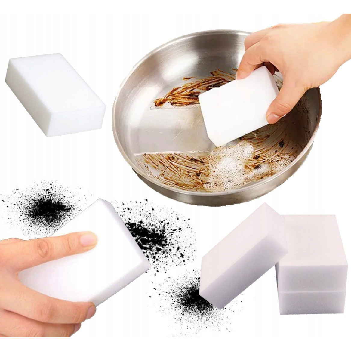 Schwamm zur Verschmutzungsreinigung 10x6x2cm weiß megamix.sk