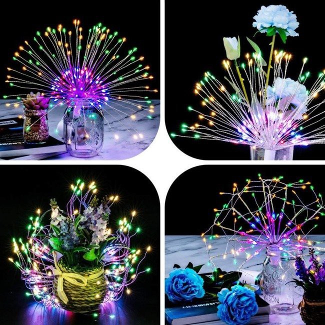 Lichtdraht 100 Stk. LED-Stern mehrfarbig 8 Funktionen megamix.sk
