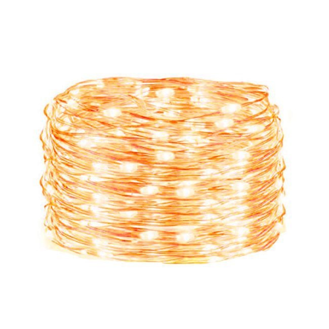 Lichterkette 50 Stück LED warmweiß 5m mit AA-Batterien megamix.sk