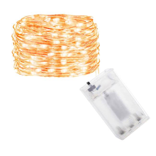Lichterkette 50 Stück LED warmweiß 5m mit AA-Batterien megamix.sk
