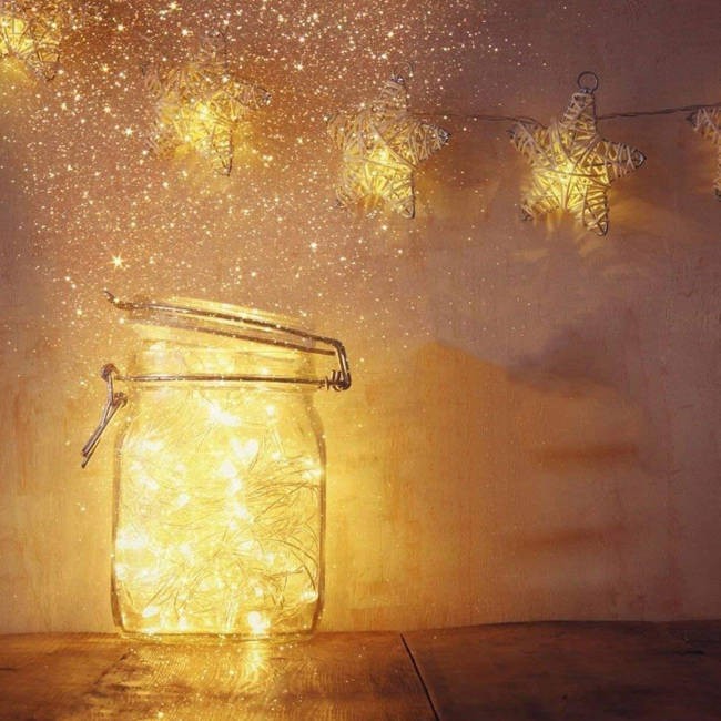 Lichterkette 50 Stück LED warmweiß 5m mit AA-Batterien megamix.sk