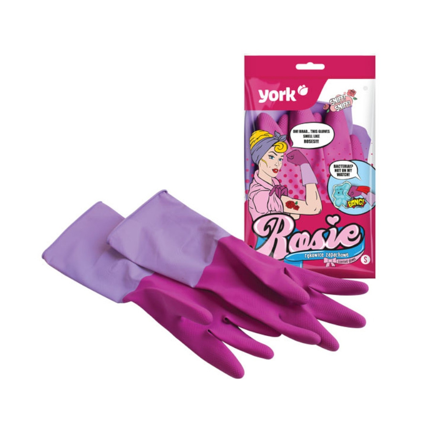 Duftende Gummihandschuhe York Rosie Größe S